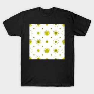 Suns and Dots Yellow Green on White Repeat 5748 T-Shirt